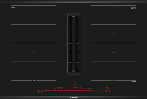 Bếp từ 4 vùng nấu kết hợp hút mùi Bosch PXX875D67E