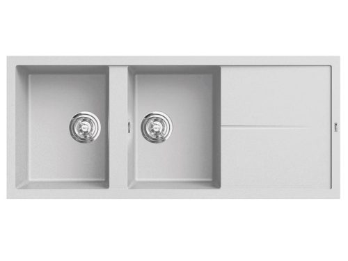 Chậu rửa bát Konox Granite Livello 1160 White Silver