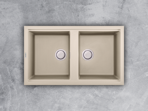 Chậu rửa đá Granite Malloca màu kem BIANCO K-45062