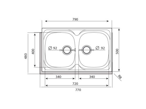 Chậu rửa chén bát Cata C-2 2 chau rua chen bat cata c 2 2