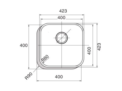 Chậu rửa chén bát Cata CBP 40-40 2 chau rua chen bat cata cbp 40 40 2