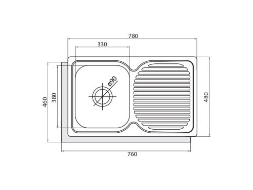 Chậu rửa chén bát Cata CD 1 - Left 2 chau rua chen bat cata cd 1 left 2