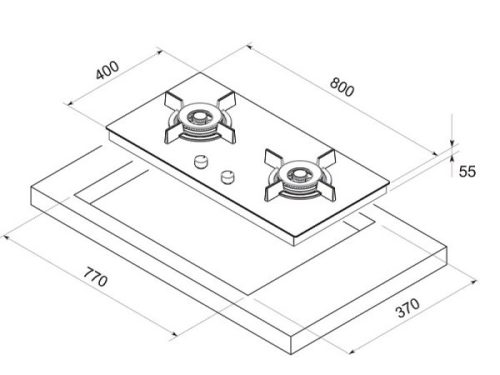 Bếp ga đôi Dudoff London Gaia 02M1 (G02-M1) 1 dudoff london gaia 02m1 1