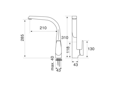 Vòi rửa bát Cata CFA 2 voi rua bat cata cfa 2