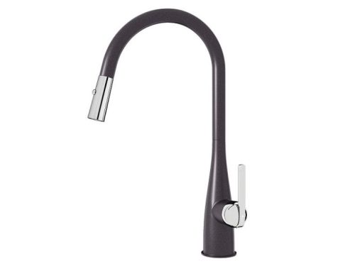 Vòi rửa bát Konox rút dây Curva Black