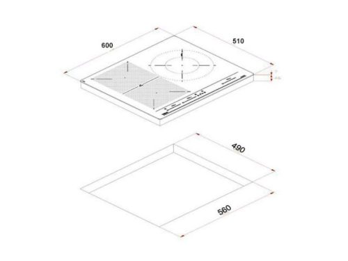 Kích thước bếp từ Teka IBC 63010 BK MSS