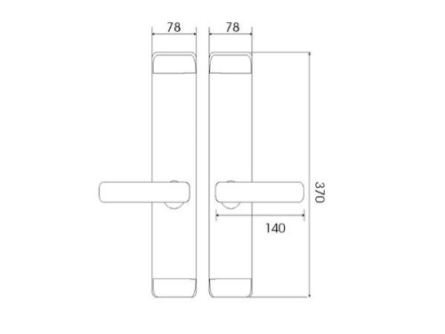 Khóa cửa điện tử Demax SL768 BN 1 Kích thước của Khóa cửa điện tử Demax SL768 BN