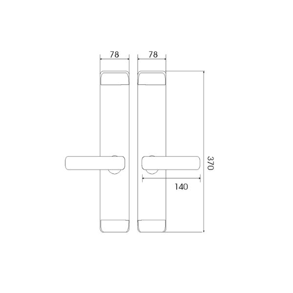 Kích thước của Khóa cửa điện tử Demax SL768 BN Kích thước của Khóa cửa điện tử Demax SL768 BN