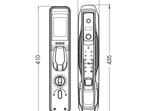 Khóa cửa thông minh nhận diện khuôn mặt FACE ID-3D Demax SL968 CB 1 Kích thước của Khóa cửa thông minh nhận diện khuôn mặt FACE ID-3D Demax SL968 CB