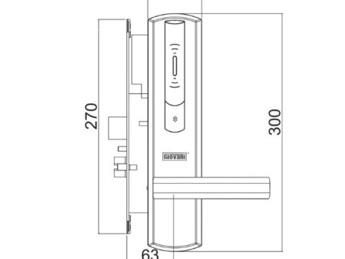 Khóa điện tử thông minh Giovani GSL-156C136 1 Kích thước của Khóa điện tử thông minh Giovani GSL-156C136
