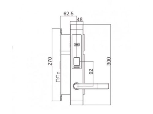 Kích thước của Khóa điện tử thông minh Giovani GSL-159C132