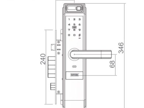 Khóa điện tử Giovani GSL-C138FG 2 kích thước của Khóa điện tử Giovani GSL-C138FG