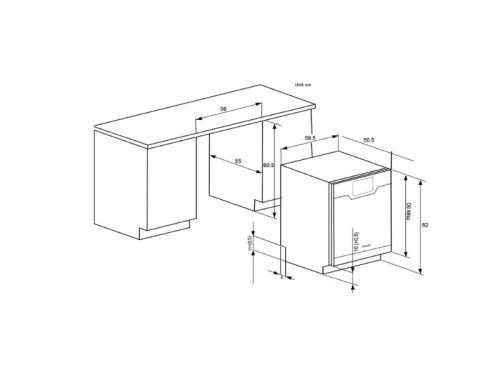 Máy rửa bát Spelier SP-08 UOZ 2 Kích thước máy rửa bát Spelier SP-08 UOZ