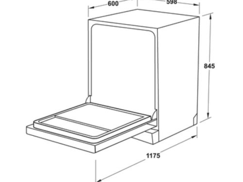 Kích thước Máy rửa bát độc lập Hafele HDW-F60EB 538.21.310