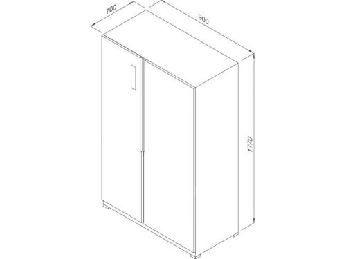 Kích thước tủ lạnh Side by Side Malloca MF-521SBS