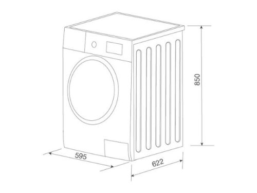 Máy sấy quần áo Malloca MTD-B0603E 1 Kích thước của Máy sấy quần áo Malloca MTD-B0603E