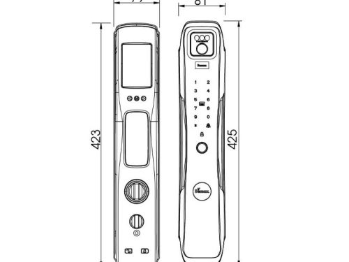 Khóa cửa thông minh nhận diện khuôn mặt FACE-ID Demax SL930 GS 2 khoa cua thong minh nhan dien khuon mat face id demax sl930 gs 1