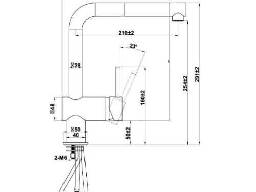 Vòi rửa bát Hafele HT21-GH1P254 577.55.390 màu đen 3 Kích thước Vòi rửa bát Hafele HT21-GH1P254 577.55.390 màu đen