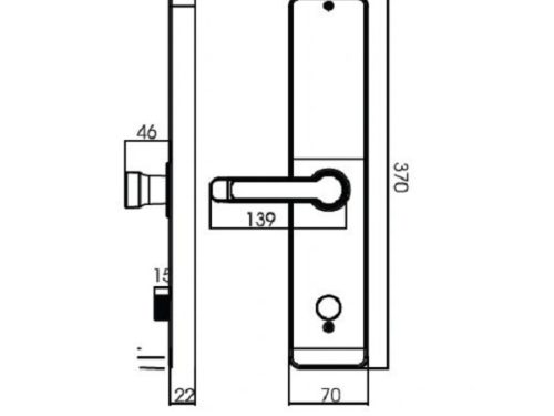 Khóa điện tử Kassler KL 555 GRE / Khóa cửa nhôm 1 KL 555 GRE APP 1
