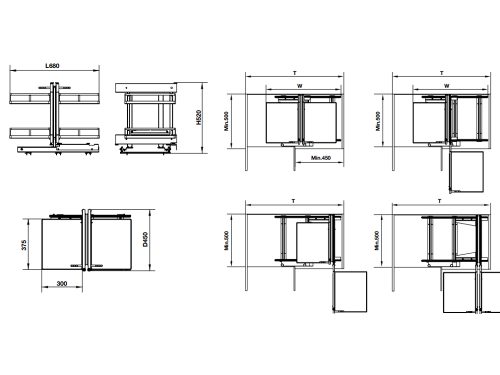 Kích thước Kệ Góc Hafele Olla 900mm Kosmo 595.50.804