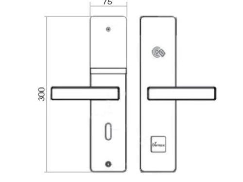 Khóa khách sạn tích hợp đầu đọc thẻ Demax HSL605 SB 1 kích thước Khóa khách sạn tích hợp đầu đọc thẻ Demax HSL605 SB