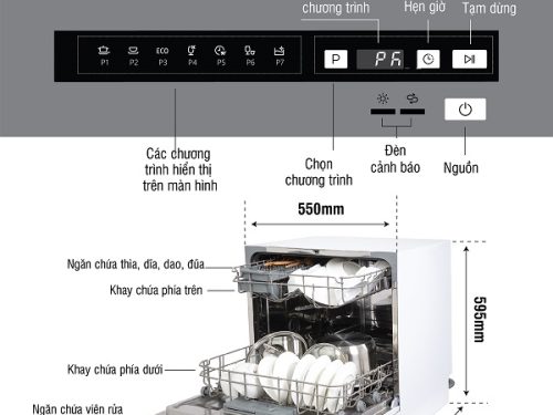 Thiết kế Máy rửa bát Kocher KDEU-8838BL
