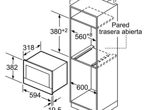 Kích thước Lò vi sóng Bosch BFL634GB1
