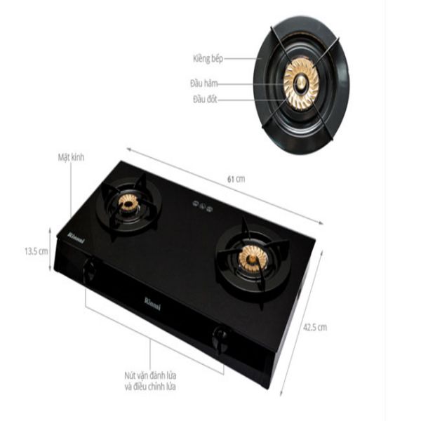 rinnai-rv-6double-glass-1 Kích thước Bếp ga Rinnai RV-6DOUBLE GLASS