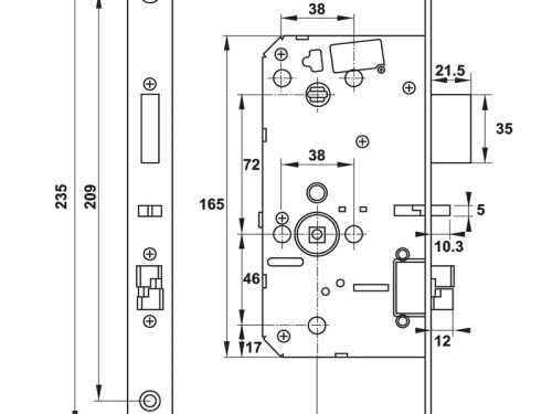 Khóa điện tử Hafele PP9000 912.05.693 3 Thiết kế của Khóa điện tử Hafele PP9000 912.05.693