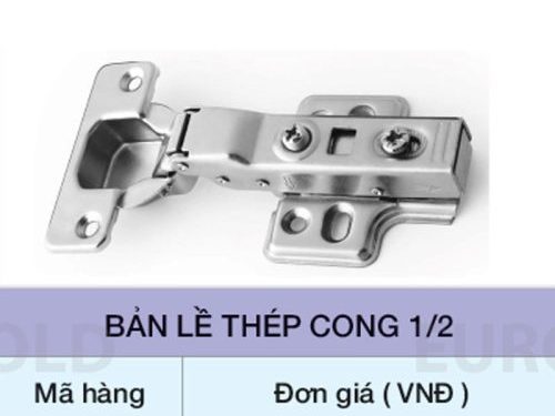 Bản lề thép cong 1/2 Eurogold W02