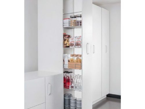 Bộ kệ tủ 6 tầng, rổ lưới Dispensa 90 Arena 400mm Hafele 546.54.633