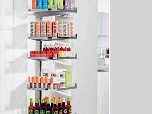 Phụ kiện tủ bếp Hafele 549.72.266 bộ CONVOY PREMIO 600/1500-1600mm, trái