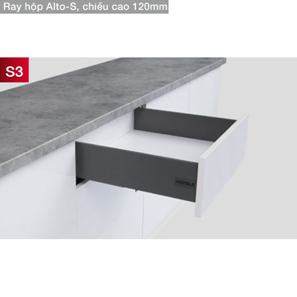 ray-hop-hafele-552-36-345 Ray hộp Alto-S chiều cao 120mm Hafele 552.36.345