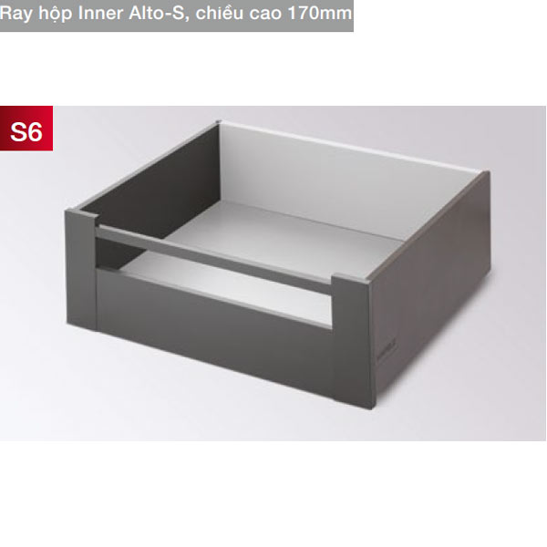 ray-hop-hafele-552-55-322 Ray hộp Alto-S chiều cao 170mm với thanh vuông Hafele 552.55.322