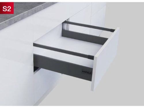 Ray hộp Alto-S chiều cao 80mm với thanh vuông Hafele 552.55.323