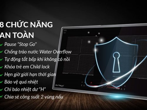 Chức năng an toàn bếp từ kết hợp hồng ngoại Eurosun EU-TE799Pro