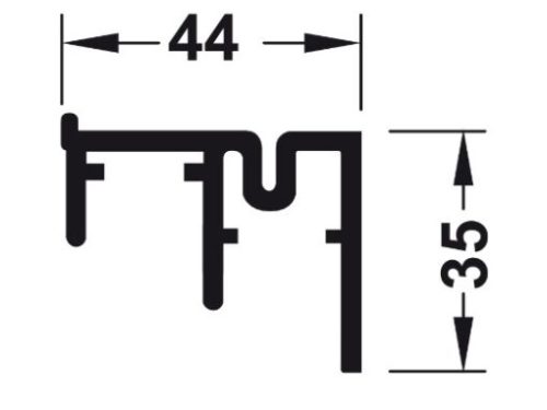 Ray dẫn hướng dưới 3500 mm Hafele 407.47.004