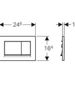 Nút xả thải toilet Sigma30 mạ Chrome mờ 588.53.591