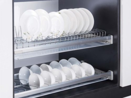 Giá để bát đĩa inox 304 cố định 2 tầng Inoxen BCD304-80