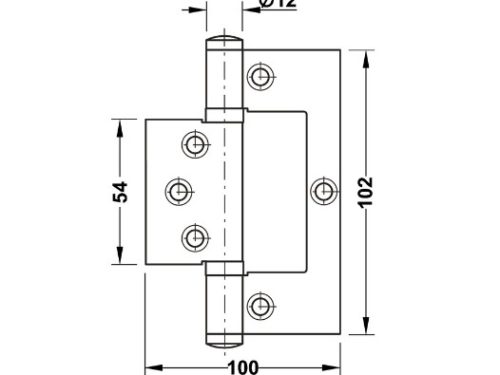Kích thước của Bản lề nâng hạ 45Kg Hafele 926.96.100