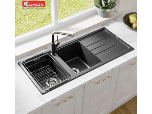 Chậu rửa bát Konox Granite Sink Phoenix 1160 - Black