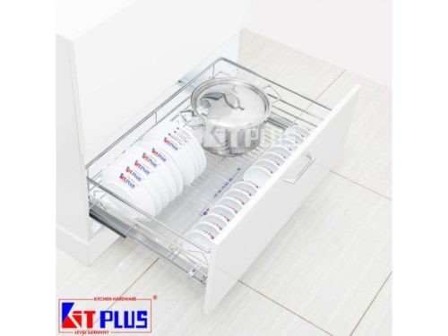 Giá xoong nồi, bát đĩa đa năng nan tròn Inox Kit Plus DM60S