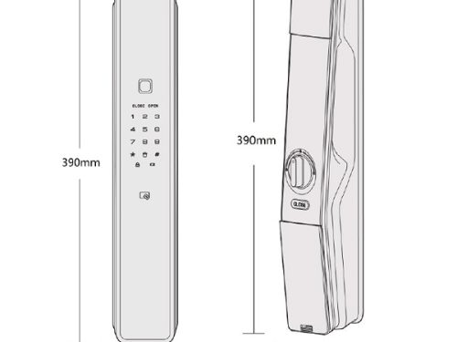 Kích thước của Khóa điện tử Hafele PP9000 912.05.692