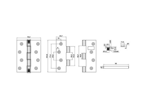 Bản lề lá Bauma 926.20.343