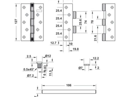 Bản lề lá Bauma 926.20.347