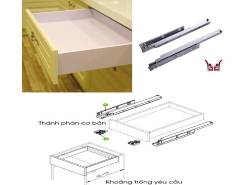 Ray âm giảm chấn cao cấp mở toàn phần Faster FS708CJH.350