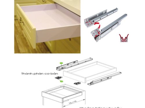 Ray âm giảm chấn mở toàn phần Faster FS710CJ.450