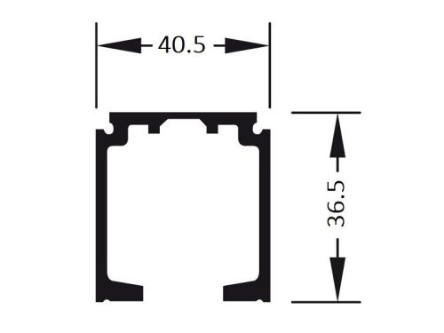 Ray trượt đơn dài 4000mm Hafele 941.62.761 1 Kích thước của Ray trượt đơn dài 4000mm Hafele 941.62.761