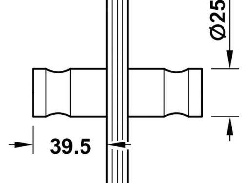 Kích thước của Tay nắm nhà vệ sinh công cộng Hafele 988.98.080