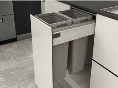 Thùng rác âm tủ ray hộp giảm chấn cao cấp Eurogold BA400